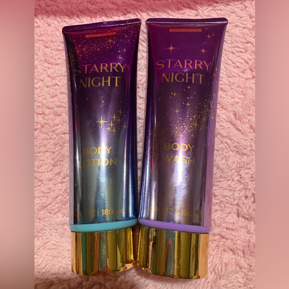 Purple and Gold Body Lotion and Wash Set